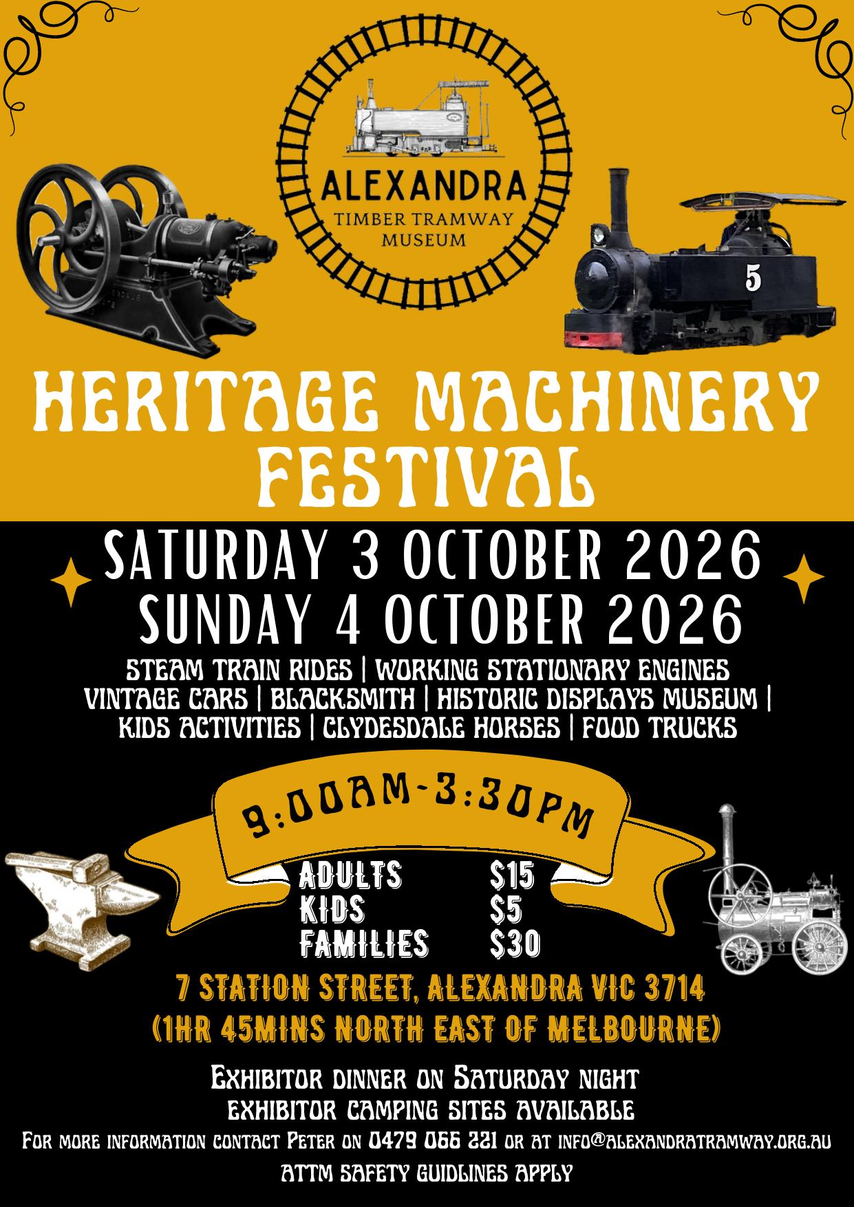 Heritage Machinery Festival 2026 flyer
