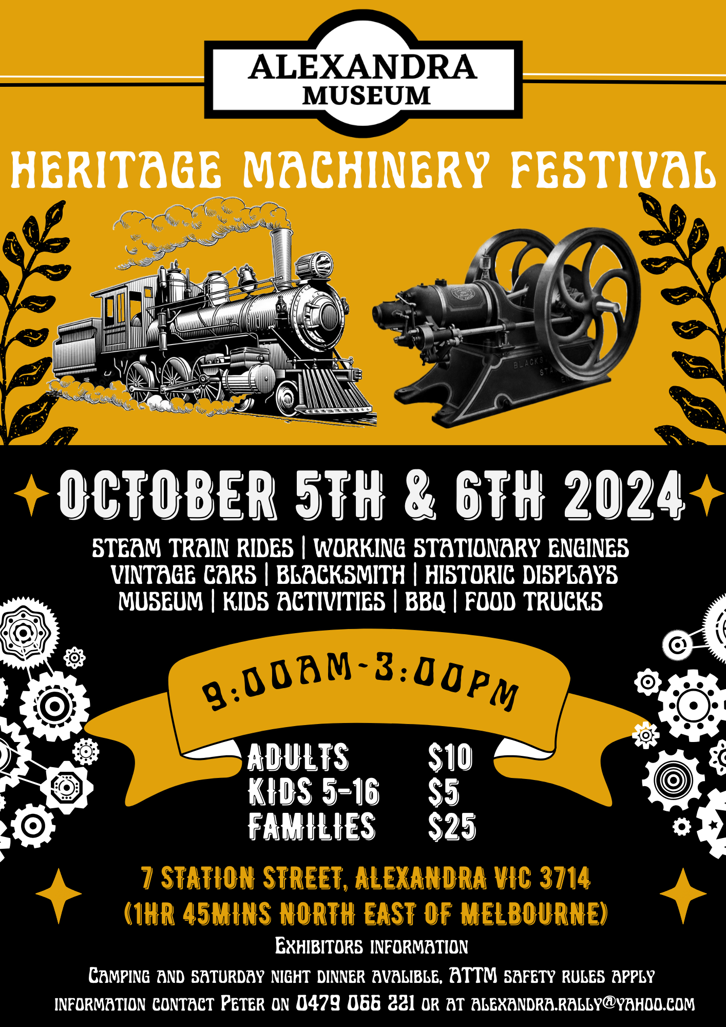 Heritage machinery festival flyer 2024